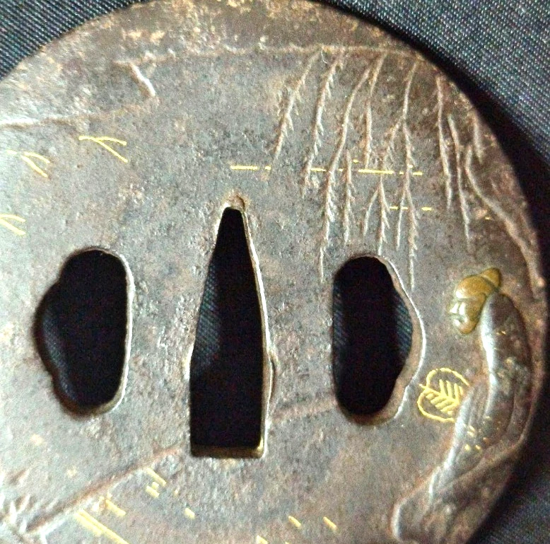 Высококачественный Японский Меч Цуба Железный Страж EDO Период Из ЯПОНИИ Редкий JP - Изображение 3 из 4