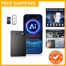 AI Voice Recorder: 64GB, Multilingual Transcription  Playback for Professionals