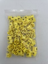 Clothes Hanger Marker Size  M  Fits 3mm Rod Garment Coding Yellow 100pcs