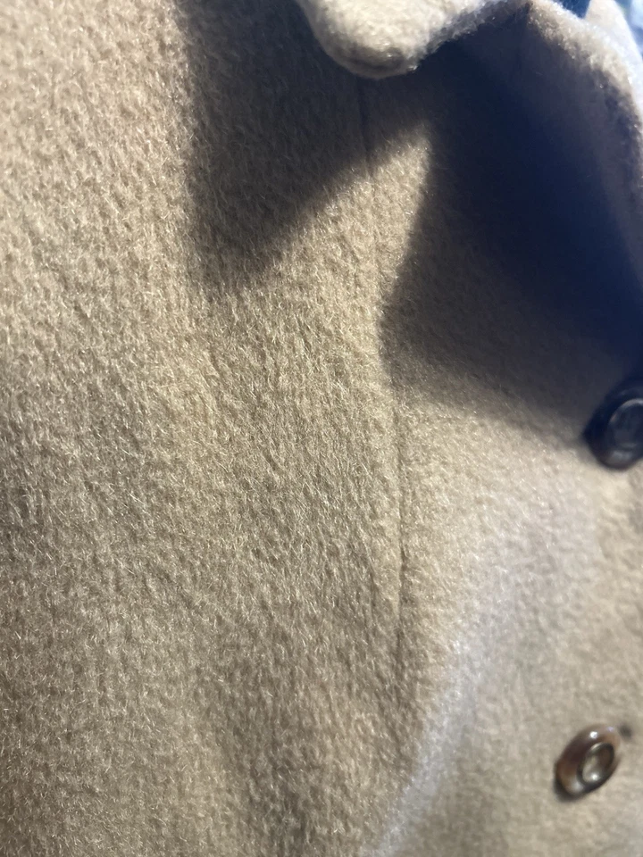 Abrigo de Lana Forstmann Vintage Años 70 80 Camel Tela 3 Botones Mujer M/L Foto 2 de 4