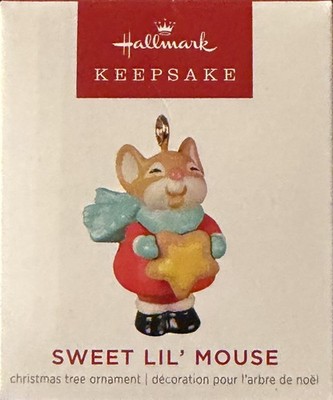 2022 Hallmark Keepsake Sweet LIL' Mouse Miniature Christmas Tree Ornament