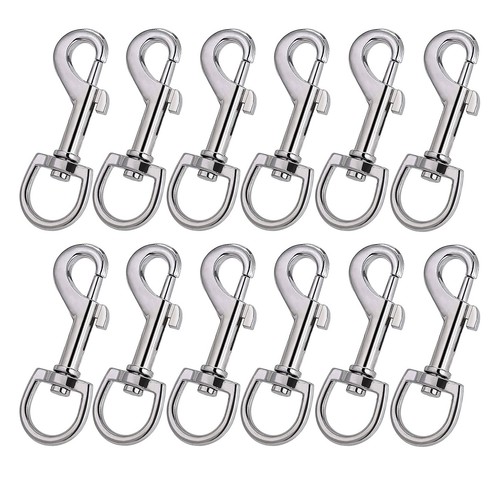 Swivel Snap Hooks, 12 Pcs Metal Heavy Duty Dog Leash Clasp Stainless Steel, M...