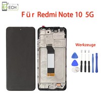 FüR Xiaomi Redmi Note 10 5G M2103K19G Display Lcd Mit Rahmen Bildschirm Touc...