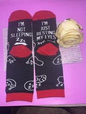 Funny   Socks Stocking Stuffers   Gifts Not Sleeping, Resting Eyes   