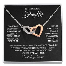 To My Daughter 925 Sterling Silver Pendant Necklace - Graduation Gift Xmas