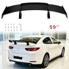 59 Glossy Black Rear Trunk Spoiler Racing Gt Wing Pro Style For Mazda 3 Sedan 59 Glossy Black Rear Trunk Spoiler Racing Gt Wing Pro Style For Mazda 3 Sedan