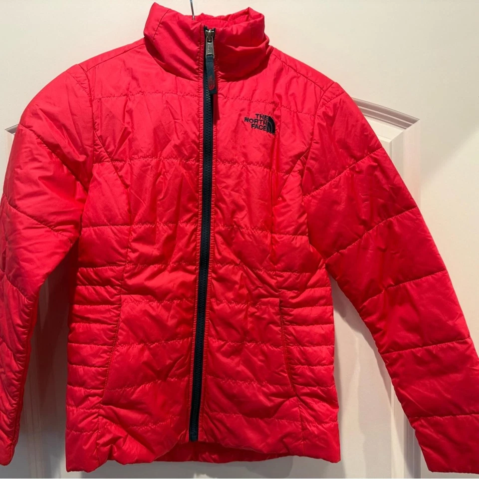Chaqueta acolchada The North Face rosa y azul marino niñas M-10/12 Foto 2 de 4
