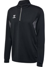 Hummel Fußball Hmlauthentic Half Zip Sweatshirt Kinder schwarz