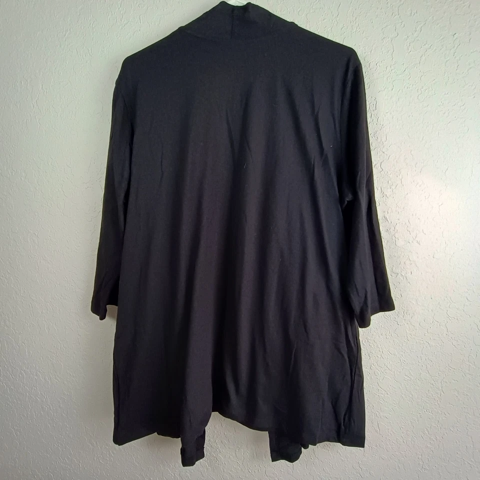 Cárdigan Blair con camiseta sin mangas floral adjunta para mujer talla XL negro Foto 2 de 4