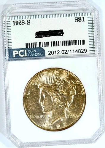 1928-S Semi Key Date Peace Dollar Ch + / Gem BU Lightly Toned Nice Coin Scarce