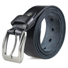 Men's Leather Belt Buckle Skin Waistband Strap Jeans Belt Made of 100 Cowhide