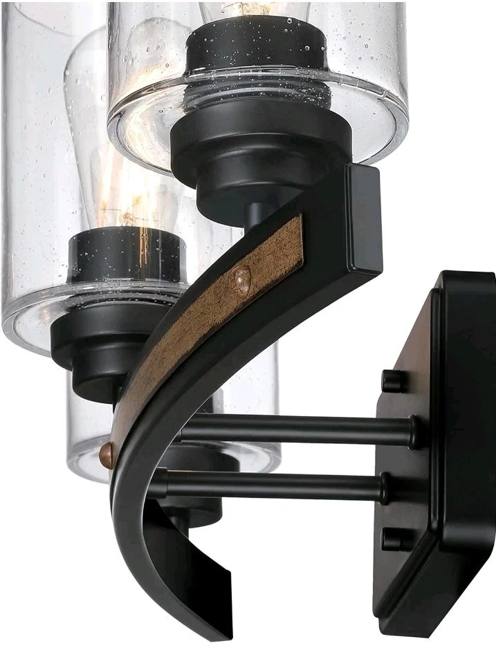 Luz de tocador Westinghouse 6128700 escoba 3 luces 24" W - negra Foto 4 de 4