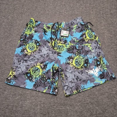 Puma Lamelo Mel All Over Print Skull Flame 7'' Shorts Men's Sz L 625148 01 $70