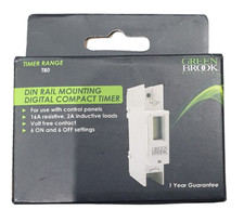 Greenbrook T80 24Hr 7 Day Digital Compact Din Rail Mounting Timer 16A
