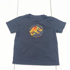 Jurassic World Shirt Kids 3T Black T Rex Logo Graphic Short Sleeve Tee Crewneck