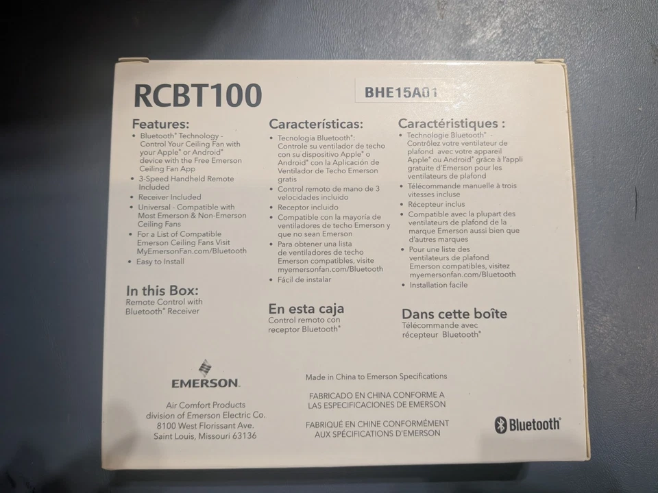 Emerson RCBT100 Bluetooth Ceiling Fan Control - Image 2 of 2