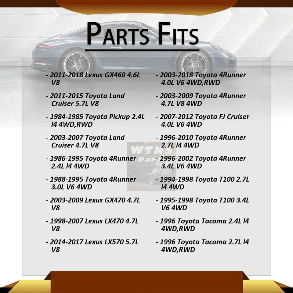 4x juntas en U GMB eje trasero delantero todas las juntas para Toyota T100 1993 1994 3,0 L 4x4 Foto 2 de 4