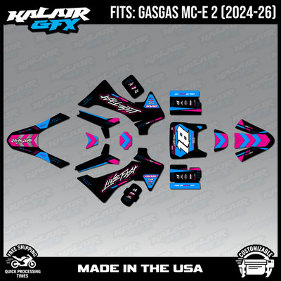 Graphics Kit for GasGas Electric MC-E2 MC-E 2 2024-2026 Rebel-MAGENTA