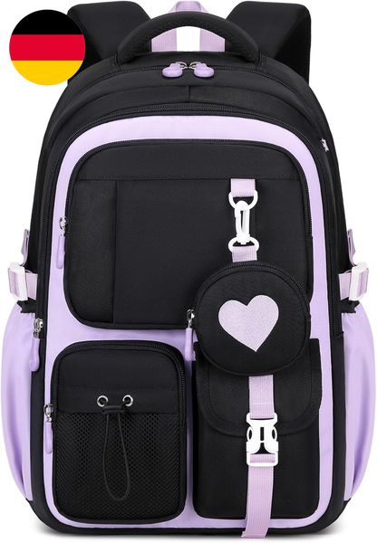 Amythe Schulranzen MäDchen, Schulrucksack FüR MäDchen 1. - 5. Klasse Mit Niedlic-image