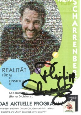 Philipp Scharenberg  Comedien  handsigniert