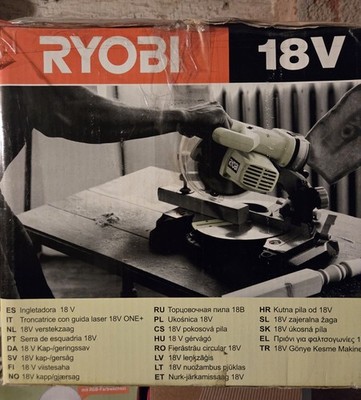 Ryobi 18 v ONE+ Akku-Kapp-/Gehrungssäge EMS190DCL