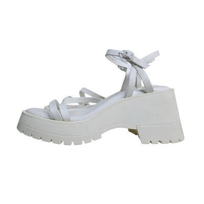 Gianni Bini Womens 7 Wild Child Platform Sandals in White