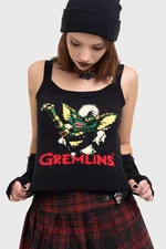 KILLSTAR Crop Knit Black Gremlin Stripe Knitted