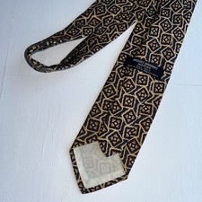 Brooks Brothers Makers USA Silk Neck Tie Black Label Geometric Art Deco Vintage