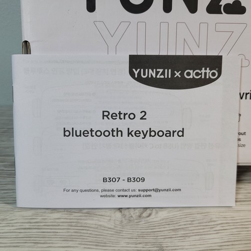 YUNZII × ACTTO B307 B309 Retro 2 Mini Bluetooth Keyboard - Ivory | Extra Keys - Afbeelding 12 van 22