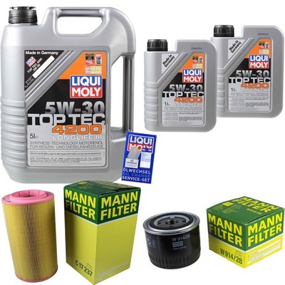 MANN Inspektionspaket LIQUI MOLY 7L 5W-30 für Fiat Ducato Kasten 130 Multijet