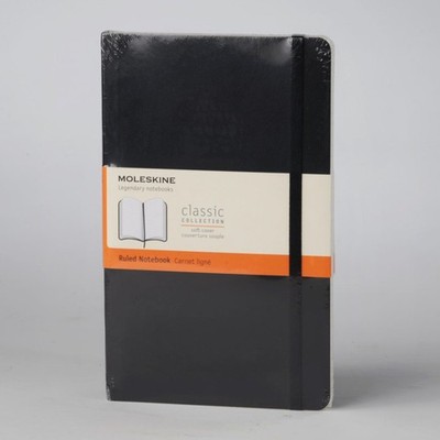 MOLESKINE Notebook Classic Soft Cover LINED Notebook 192 Pages 5  x 8-1/4  BLACK
