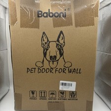 Baboni Pet Door for Wall, Steel Frame, Dog Door Small Up To 12lbs 