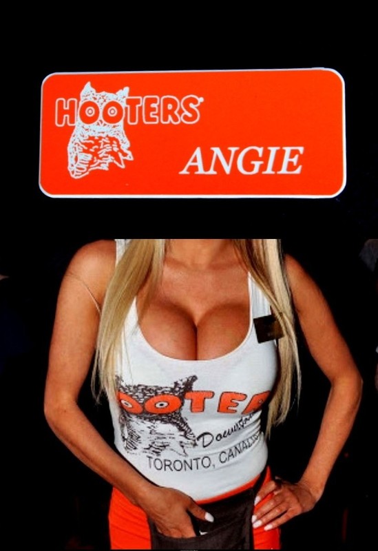 4 Hooters Uniform Name Tag Dress Up Costume Extra Angie Blank Hot Legs Grace