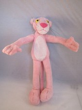 Vintage 2005 PINK PANTHER Bendable Plush 12" Stuffed Animal, good condition