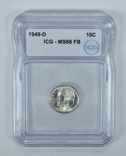1949-D Roosevelt Dime MS66 FB ICG