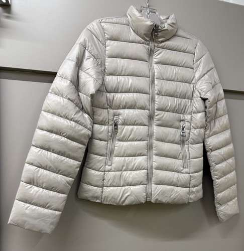 MANGO Grey Quilted Jacket - L - Picture 2 of 13