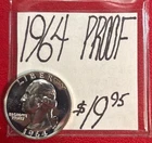 1964 Washington Silver Proof Quarter! ENN Coins