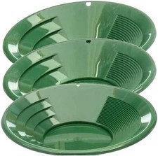 Sluice Monkey 3 Pack of 12 Green Gold Pans Panning Kit