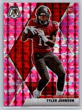 2020 panini mosaic football tyler johnson pink camo prizm rookie card #241