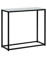 Moderner, Rechteckiger Konsolentisch Marmor Optik Weiß Metallgestell Delano