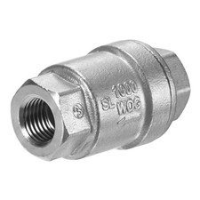 1-Pack 1/4" NPT 2.3" L Stainless Steel Spring Check Valve [Silver]