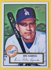 2001 Topps Heritage Baseball Card #280 Eric Karros - Los Angeles Dodgers