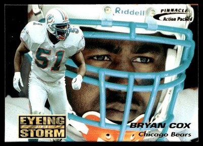 1996 Action Packed Eyeing The Storm Bryan Cox Miami Dolphins #126