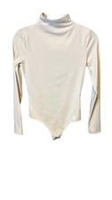 Express Body Contour High Compression High Neck Bodysuit Women  s Small Ivory