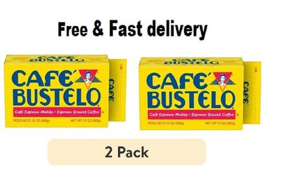 (2 pack) Cafe Bustelo,Espresso Style Dark Roast Ground Coffee,Vacuum Packed 10oz