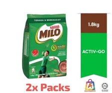NESTLE MILO Active-Go Chocolate Malt Powder Soft Pack 1.8kg - Halal