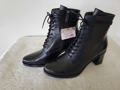 Tamaris Milda Leather Lace Up Ankle Boot Size 38 (US 7.5)  Extra Set Of Laces