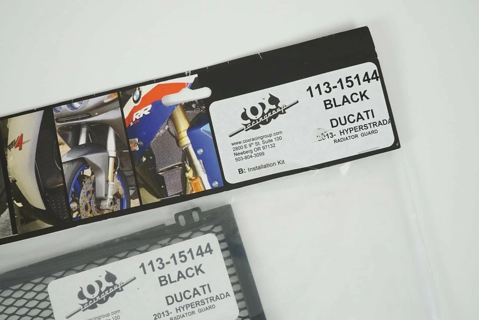 Cox Racing Group Ducati 812 Hyperstrada 2013 Black Radiator Guard 113-15144 Foto 2 de 4