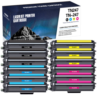 12XXL Compatible with BROTHER TONER TN-247 MFC-L3710CW MFC-L3730CDN MFC-L3750CDW