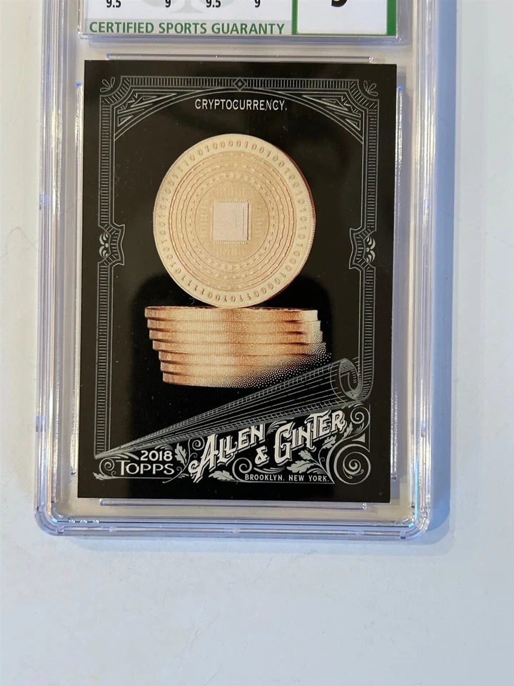 2018 Topps Allen Ginter X Black Border Cryptocurrency #83 CSG 9 Mint - Image 3 of 4